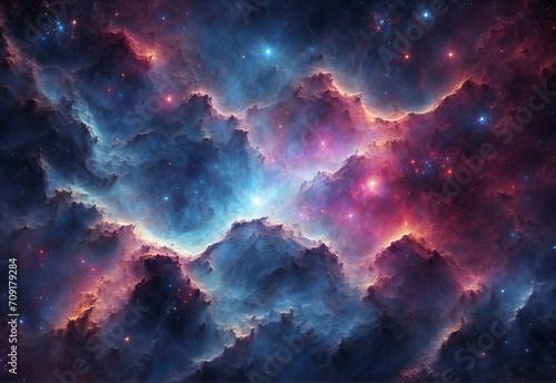 background with stars in space colored