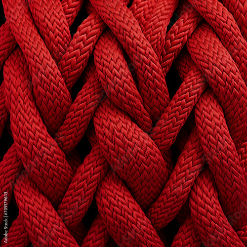 thick red rope pattern created with Generative Ai