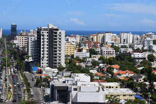 aerial view of street in santo Domingo