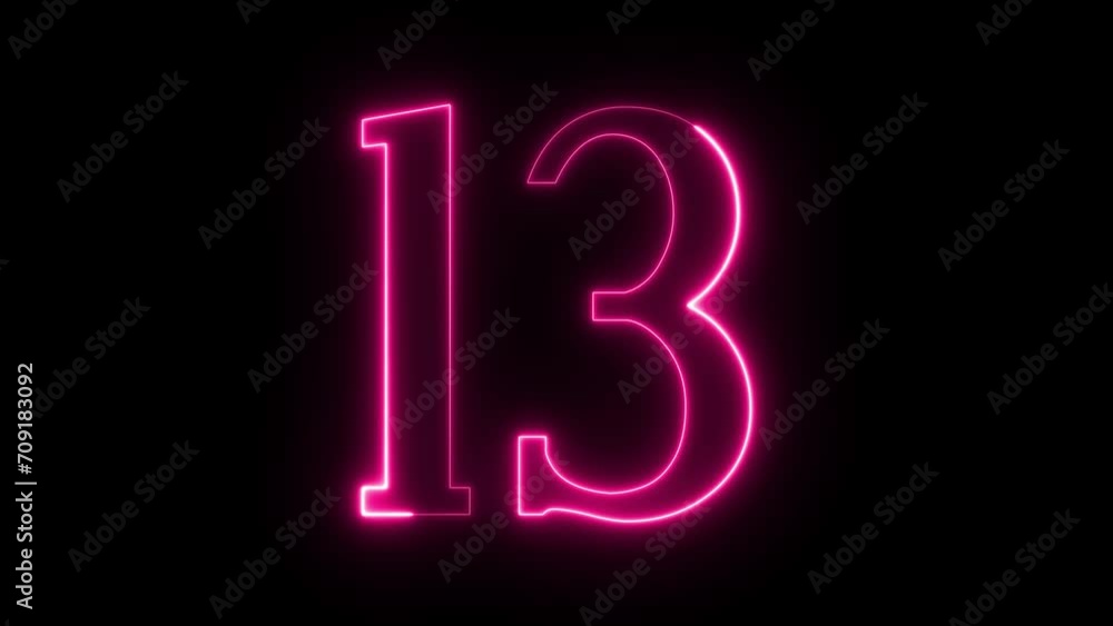 Number on Neon loop animation. frame video 4K shiny number, Neon Number Burning Effect, Count Number Number on Neon loop animation. frame video 4K shiny number, Neon Number Burning Effect, Count Number