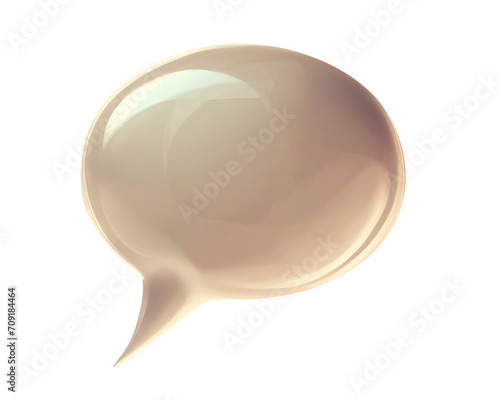 Bubble message, 3d online chat with speech or talk object for social media post.