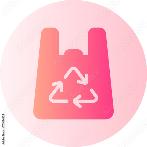 Recycled Plastic Bag gradient icon