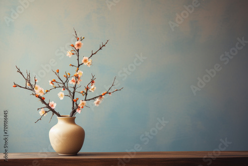 still life with a vase and flowers