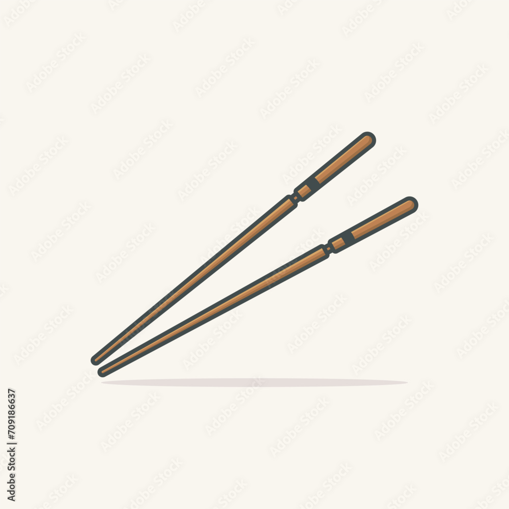chopstick cartoon vector icon illustration food object icon chopstick cartoon vector icon illustration food object icon