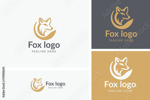 Elegant Fox Logo Designs in Earthy Tones