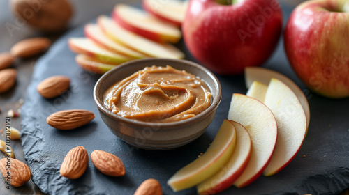Crisp Apple Slices with Almond Butter photo