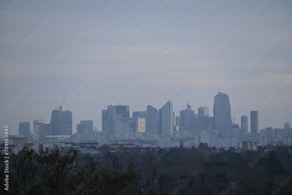Fototapeta premium city skyline at sunrise