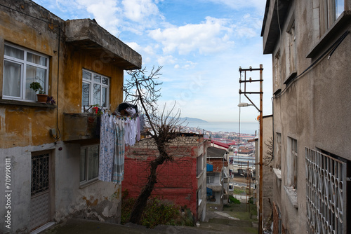 Trabzon, Turkey - January 07, 2024: Authentic view of the historic district of Boztepe Trabzon, Turkey photo