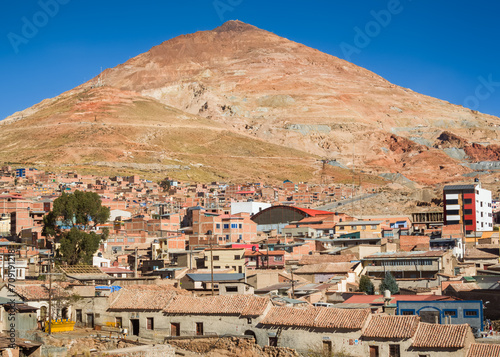 The colorful landscape of Cerro Rico and Potosí