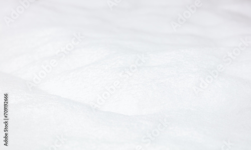 Soft fresh snow surface close-up