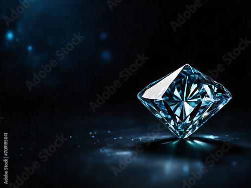 shinny Diamonds on a Black Background photo