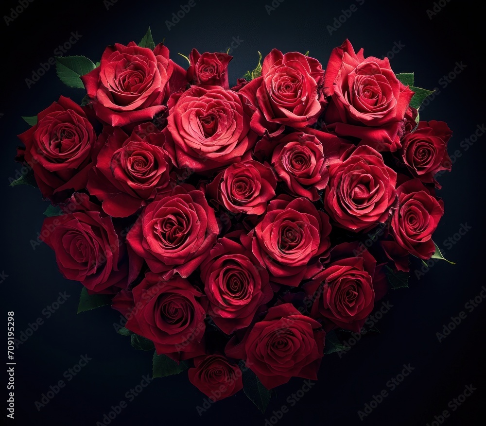 an arrangement of red roses in a heart shape an arrangement of red roses in a heart shape