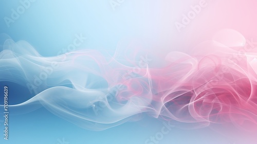 Serene light blue abstract background with elegant white smoke and subtle pink illumination – ideal for presentations and creative projects