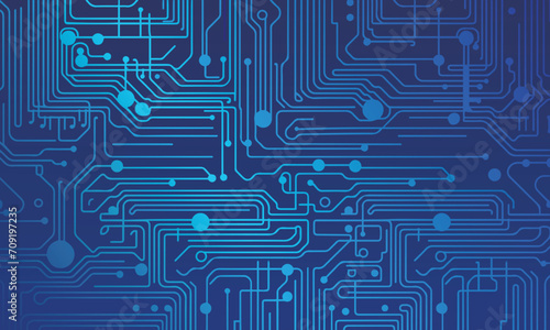 blue abstract circuit board background isolated vector design