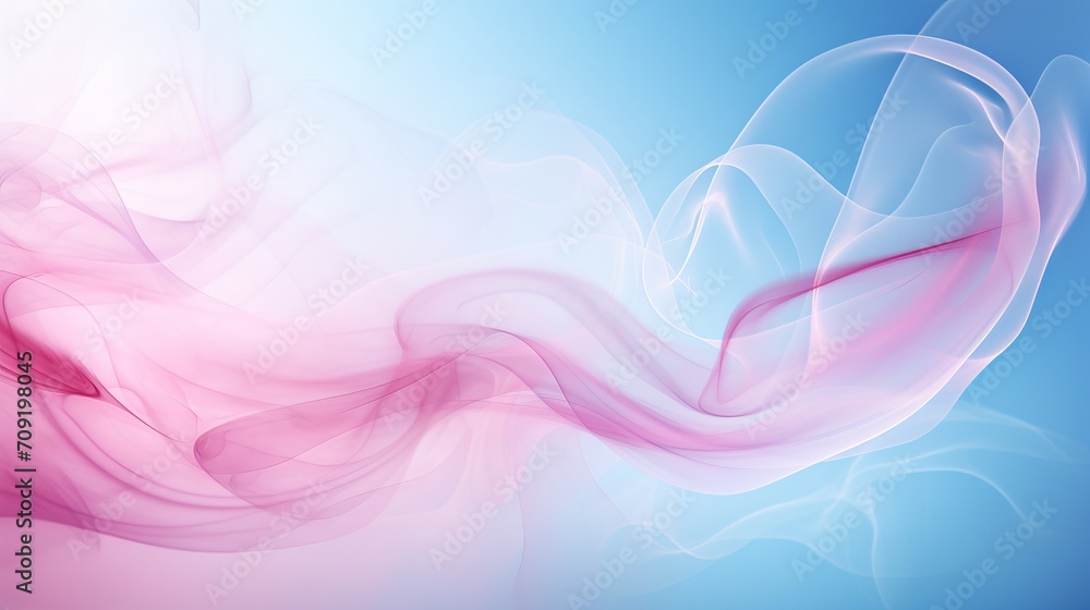 Fototapeta premium Serene light blue abstract background with elegant white smoke and subtle pink illumination – ideal for presentations and creative projects