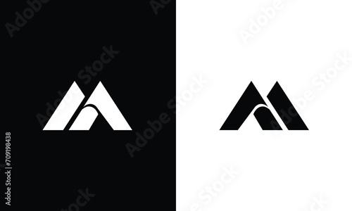 Alphabet letters Initials Monogram logo MA, AM, M and A 