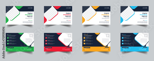 Modern Creative Corporate Post Card Template, Vector Template for Opening Invitation Editable, Professional Business Postcard Design, Event Card Design, Invitation Design, Direct Mail EDDM Template