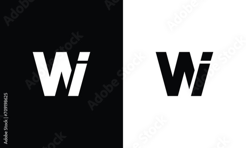 initial letter logo wi. WI, quad logo. WI company linked letter logo.