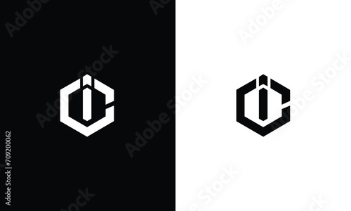 ic ci Letter Business Logo Design Alphabet Icon Vector Symbol