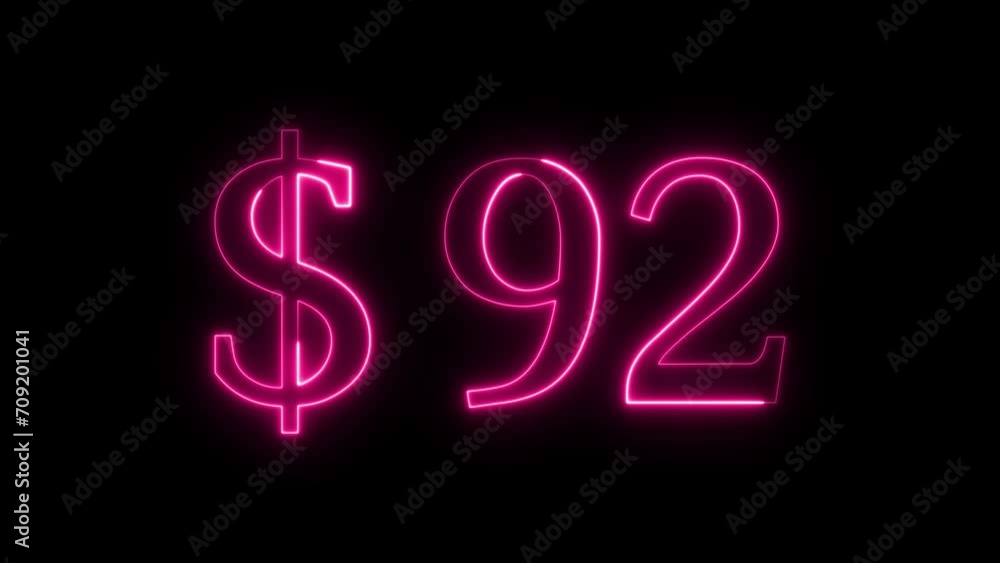 Dollar Number Cash text moves inside a running circle with a loop neon light effect. 4K Dollar Number Cash text moves inside a running circle with a loop neon light effect. 4K