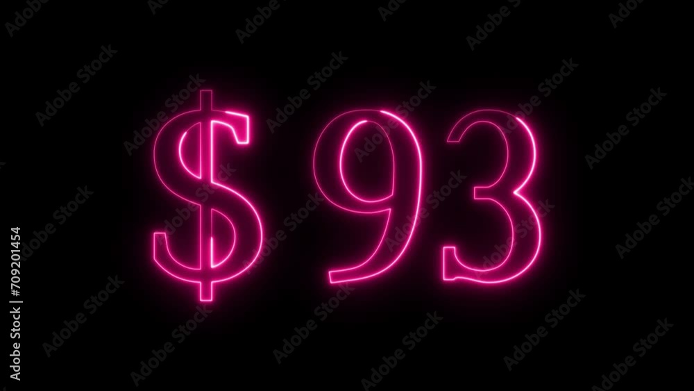 Dollar Number Cash text moves inside a running circle with a loop neon light effect. 4K Dollar Number Cash text moves inside a running circle with a loop neon light effect. 4K