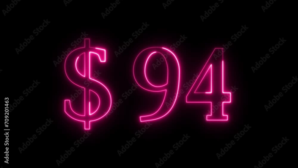 Dollar Number Cash text moves inside a running circle with a loop neon light effect. 4K Dollar Number Cash text moves inside a running circle with a loop neon light effect. 4K