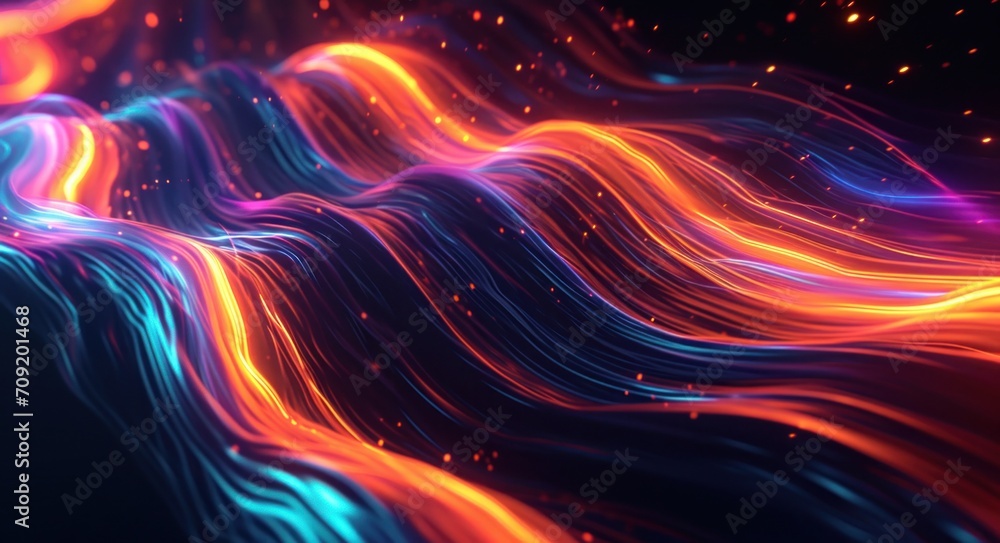 colorful streaks of light are shown in the dark colorful streaks of light are shown in the dark