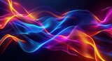 modern abstract abstract light effect with neon waves