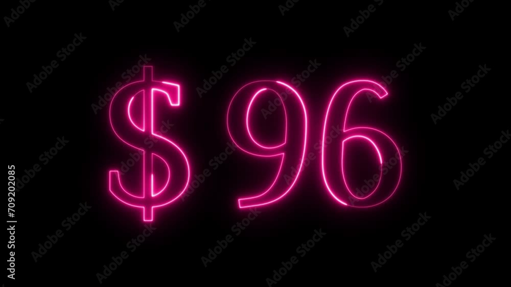Dollar Number Cash text moves inside a running circle with a loop neon light effect. 4K Dollar Number Cash text moves inside a running circle with a loop neon light effect. 4K