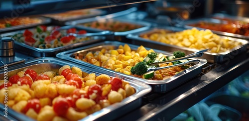 buffet food service at a business