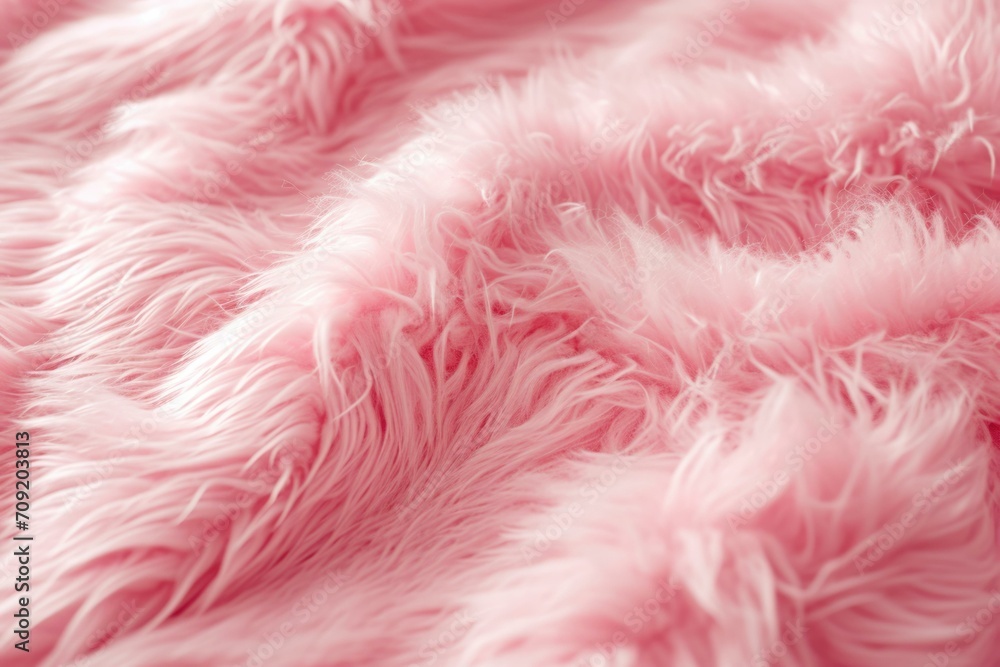 Soft Pink Faux Fur Texture, Cozy Background Concept