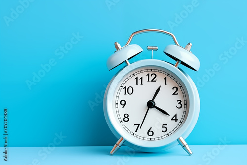 light blue alarm clock