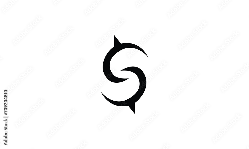 S Abstract initial monogram letter alphabet logo design