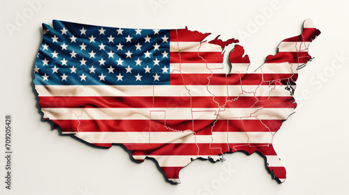 A american country map flag
