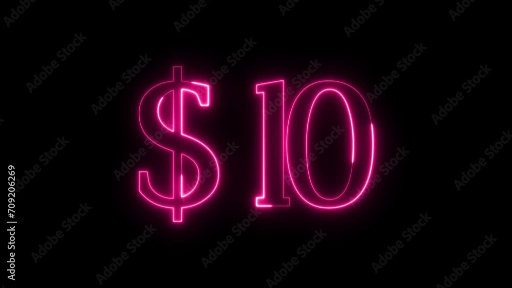 Dollar Number Cash text moves inside a running circle with a loop neon light effect. 4K Dollar Number Cash text moves inside a running circle with a loop neon light effect. 4K