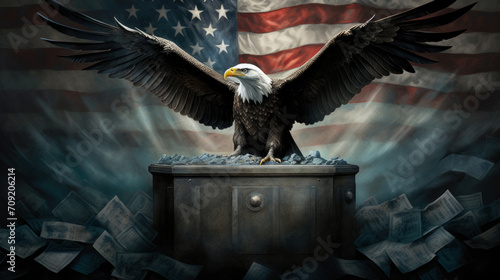 bald eagle protect the american election demogracy photo