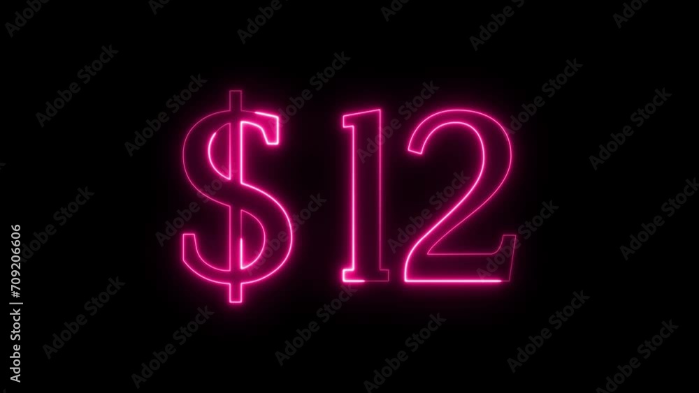 Dollar Number Cash text moves inside a running circle with a loop neon light effect. 4K Dollar Number Cash text moves inside a running circle with a loop neon light effect. 4K