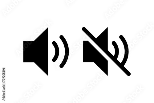 Speaker icon vector. UI speaker sound sign.