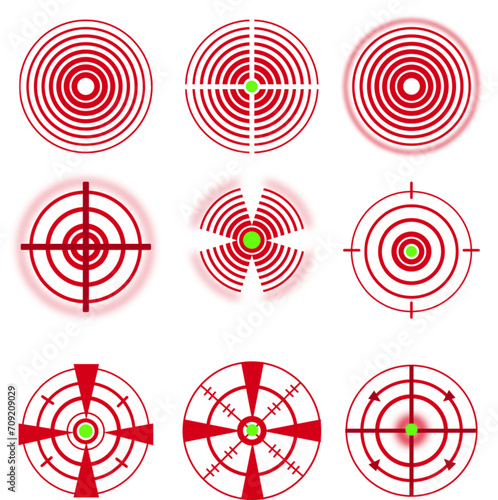 red pain circle icon pain poin mark target spot symbol for medical design concept killer