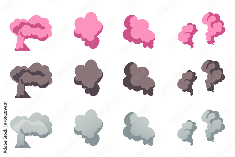 Smell cloud bad stink smelly armpit isolated set. Vector flat graphic design illustration Smell cloud bad stink smelly armpit isolated set. Vector flat graphic design illustration