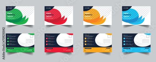 Modern Creative Corporate Post Card Template, Vector Template for Opening Invitation Editable, Professional Business Postcard Design, Event Card Design, Invitation Design, Direct Mail EDDM Template