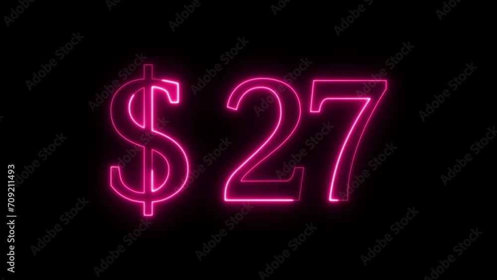 Dollar Number Cash text moves inside a running circle with a loop neon light effect. 4K Dollar Number Cash text moves inside a running circle with a loop neon light effect. 4K