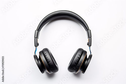 Headphones set apart on bright background, ideal for audiophiles.