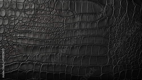 Old black genuine leather texture background. Empty luxury classic textures for decoration, generative AI
