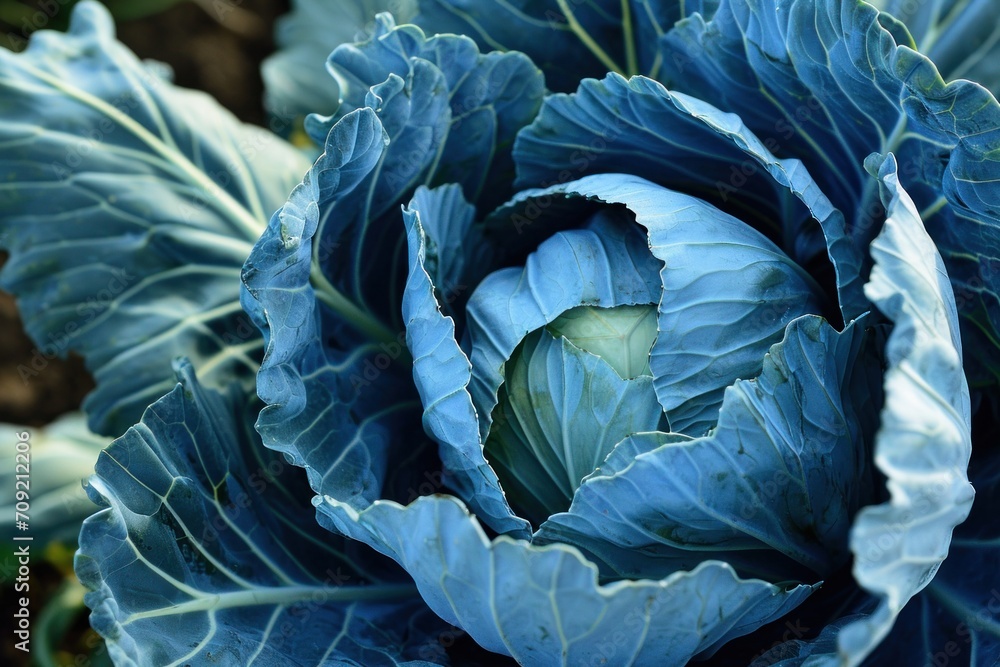 Obraz premium head of cabbage on the field