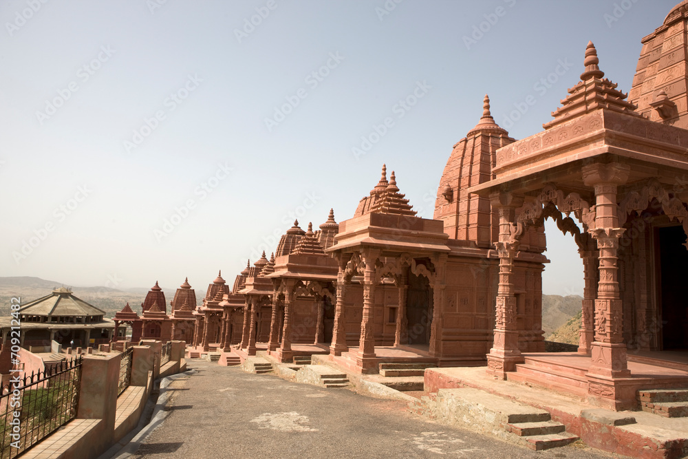 Fototapeta premium India Pushkar city view on a sunny autumn day.