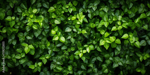 Vibrant green Foliage wall ivy nature leaves plant outdoor decorates modern tropical freshness green border top view mesmerizing display of natures movement make eyes fresh and cool.