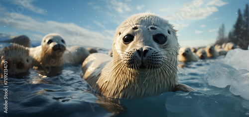 Antarctic Seal created with Generative Ai © Andrii Yablonskyi