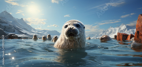 Antarctic Seal created with Generative Ai