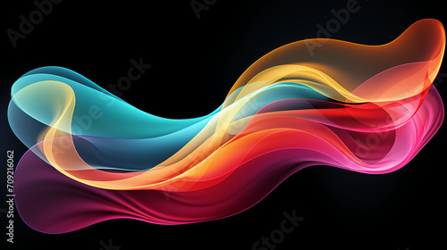 abstract colorful glowing wavy perspective with fractals and curves background 16:9 widescreen wallpapers